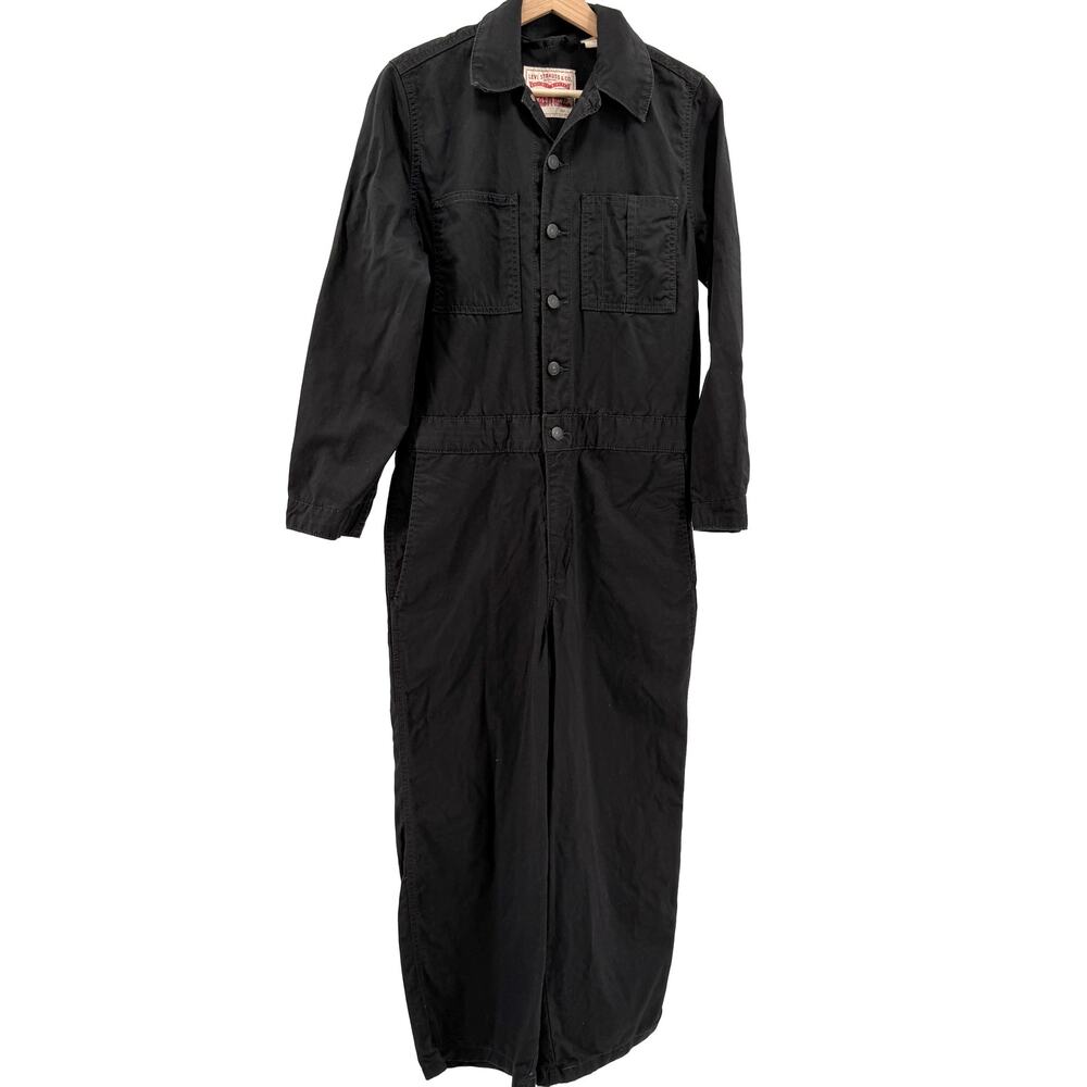 Levi's Black Cotton Minimalist Utility Boiler Jumpsuit